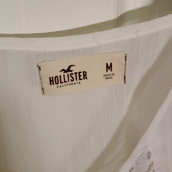 White Hollister tank with sequin details - Picture 4 of 6